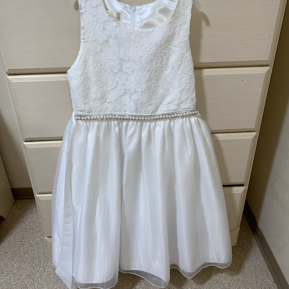 American Princess White Girl Dress Size 12